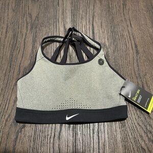 Nike Women's Black and Gray Sports Bra